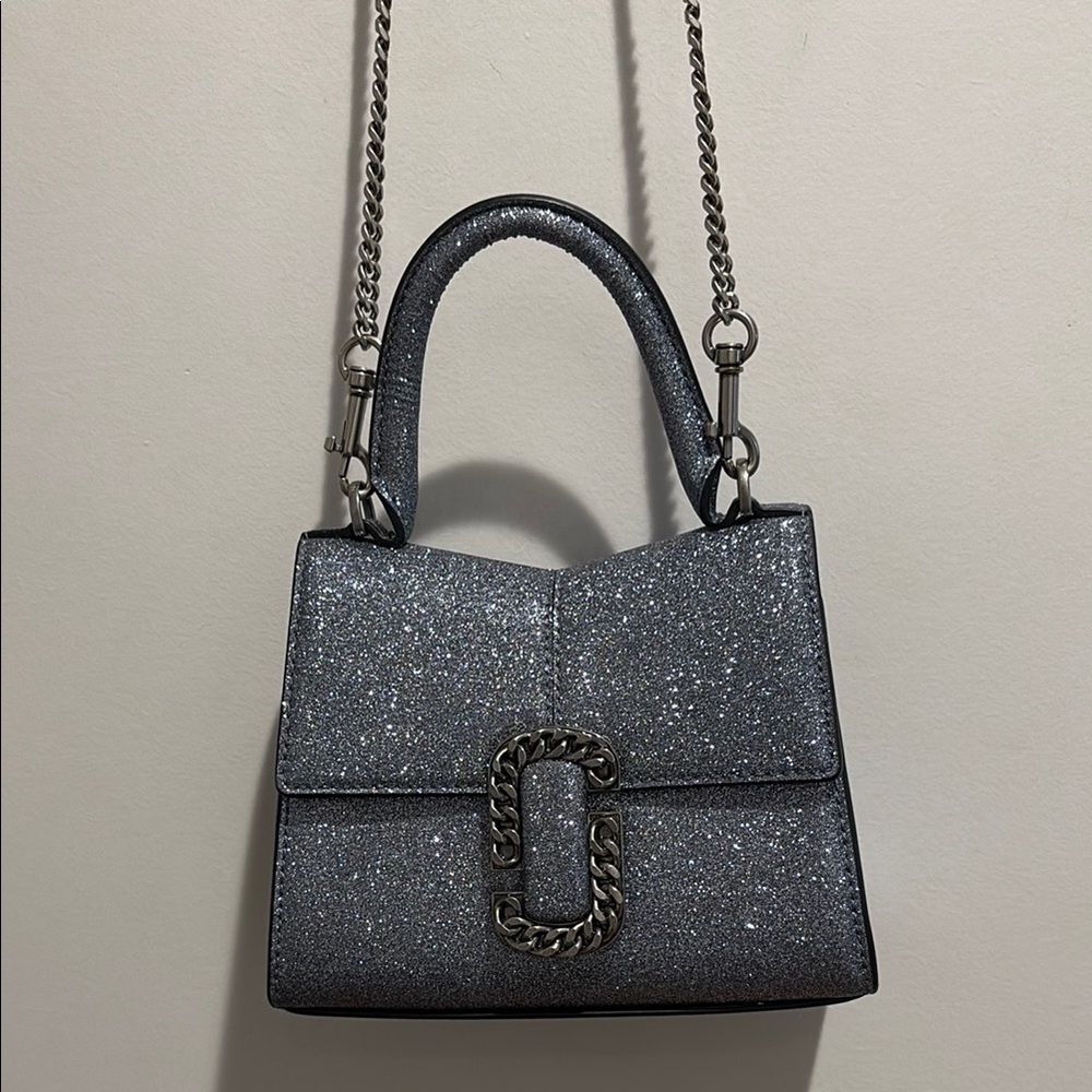 Marc Jacobs Glitter Crossbody Bag - Silver